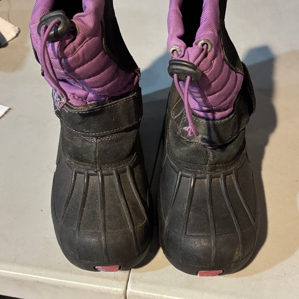 Totes Purple and Black Snow Boots